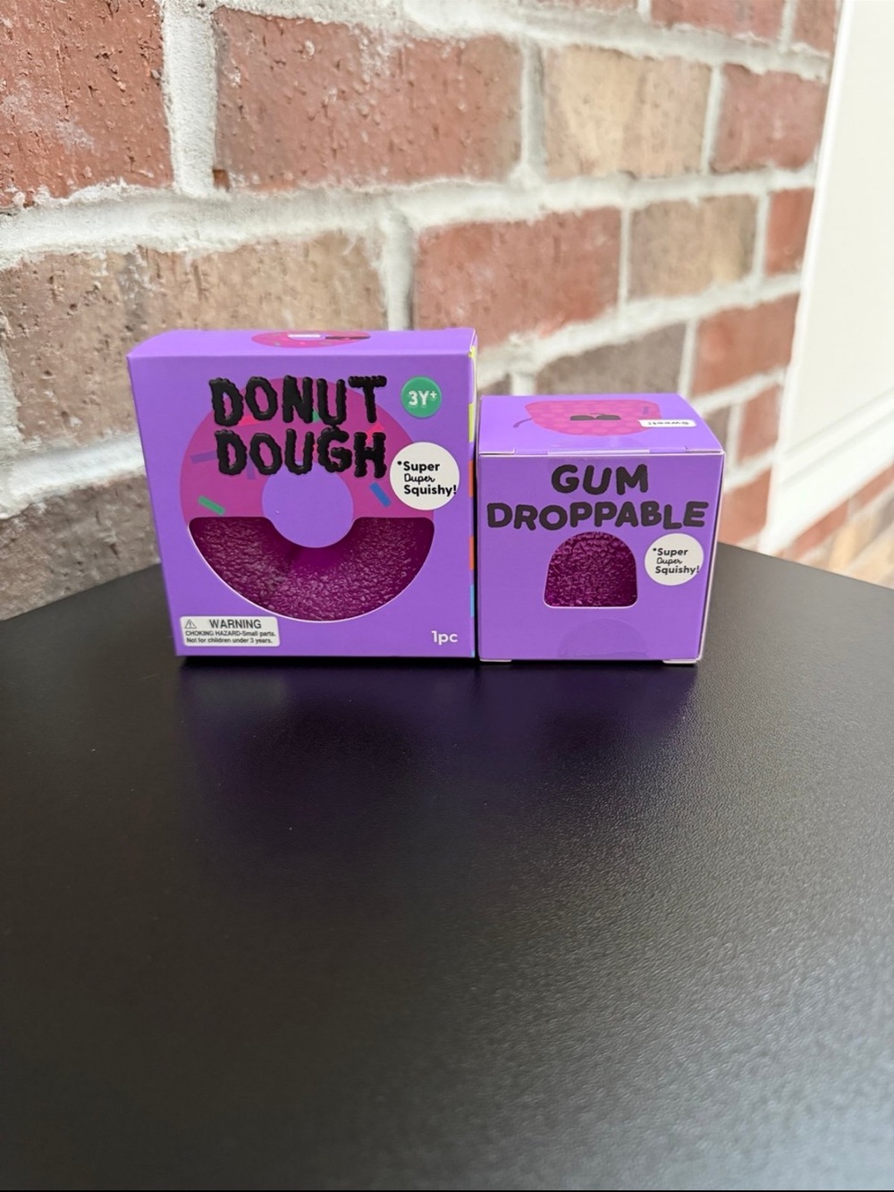 Donut Dough & Gum Droppable Squishy Set - Purple